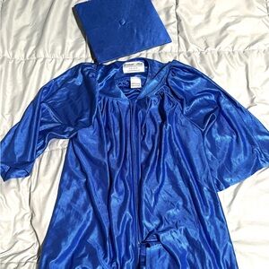 Blue Preschool Graduation Gown and Cap